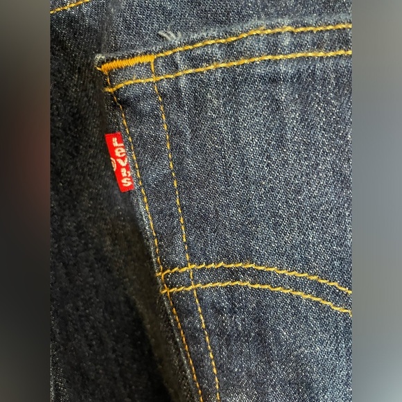 Levi’s 501 Button Fly Jeans Men’s 32x29 100% Cotton Dark Wash Straight Leg EUC - Picture 6 of 12